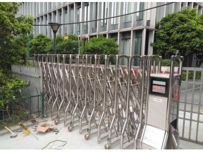 杭州电动伸缩门  杭州伸缩门直销  杭州伸缩门工厂定做图2