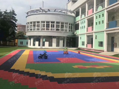 广东篮球场悬浮地板厂家广州安装拼装地板案例图2