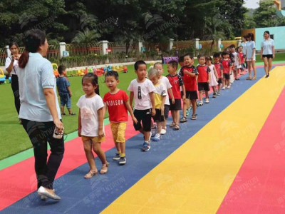 广东篮球场悬浮地板厂家广州安装拼装地板案例图3