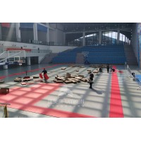 佛山工厂软塑拼装地板中山悬浮地板施工广州球场划线