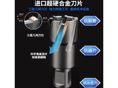 创恒磁力钻头50mm深度 钢板钻 空心钻 超硬合金刀片图2